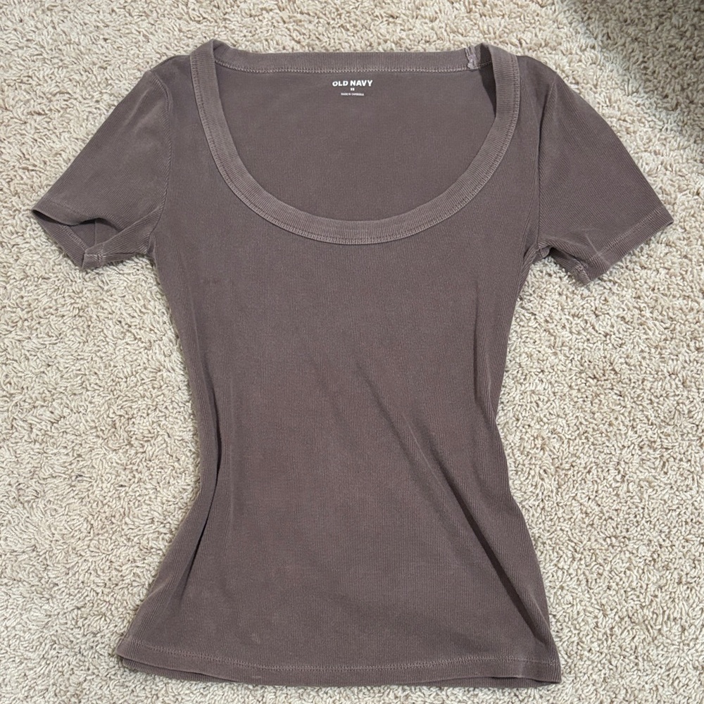 Old Navy Women's Charcoal Short Sleeve Tee